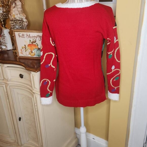 Jollidays Christmas Naughty cat sweater women's size XS - Picture 5 of 5